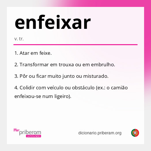 Significado de enfeixar