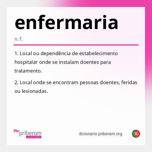 Significado de enfermaria