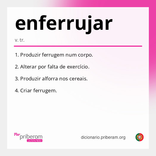 Significado de enferrujar