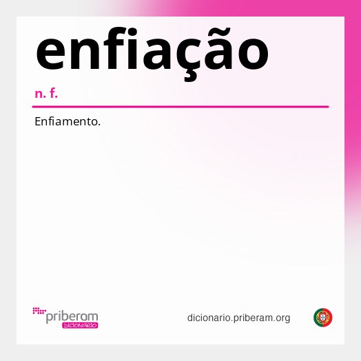 Significado de enfiação