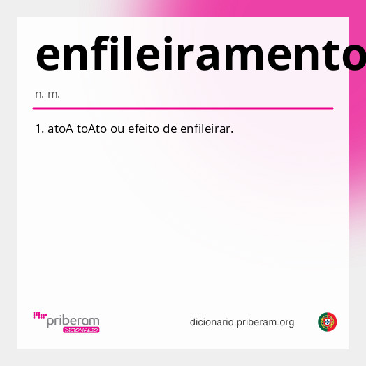 Significado de enfileiramento