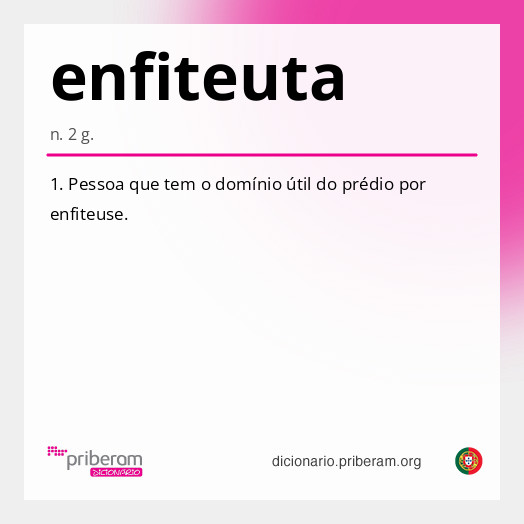 Significado de enfiteuta
