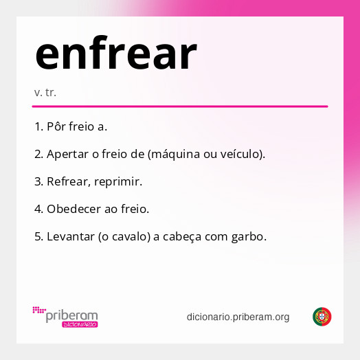 Significado de enfrear