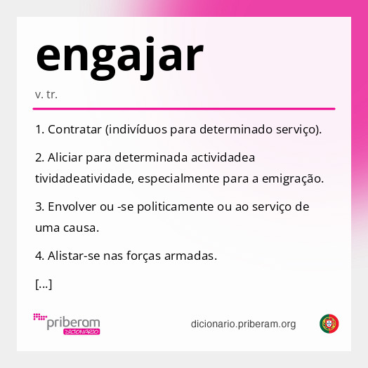 Significado de engajar