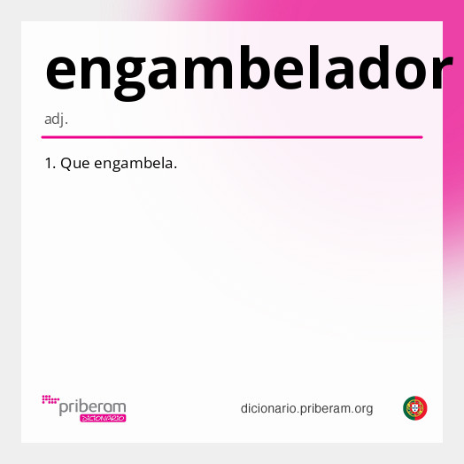 Significado de engambelador