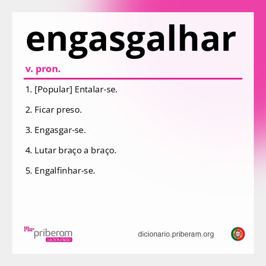 Significado de engasgalhar