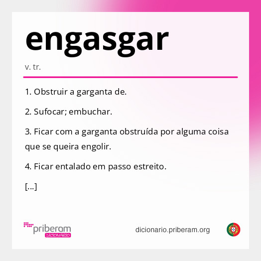 Significado de engasgar