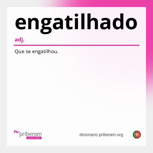 Significado de engatilhado