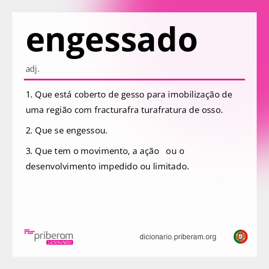 Significado de engessado
