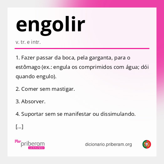 Significado de engolir