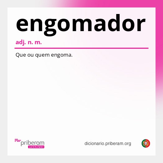 Significado de engomador