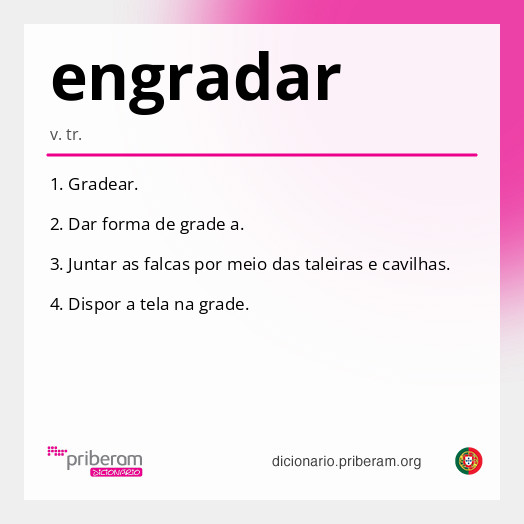 Significado de engradar