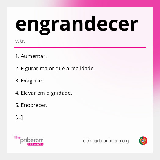 Significado de engrandecer