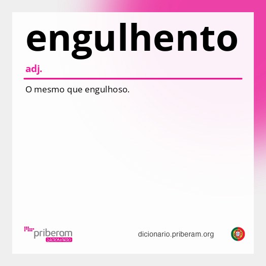 Significado de engulhento