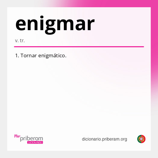 Significado de enigmar