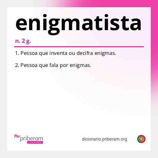 Significado de enigmatista