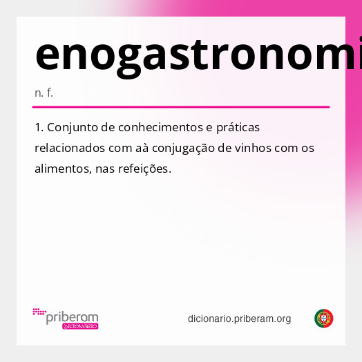 Significado de enogastronomia