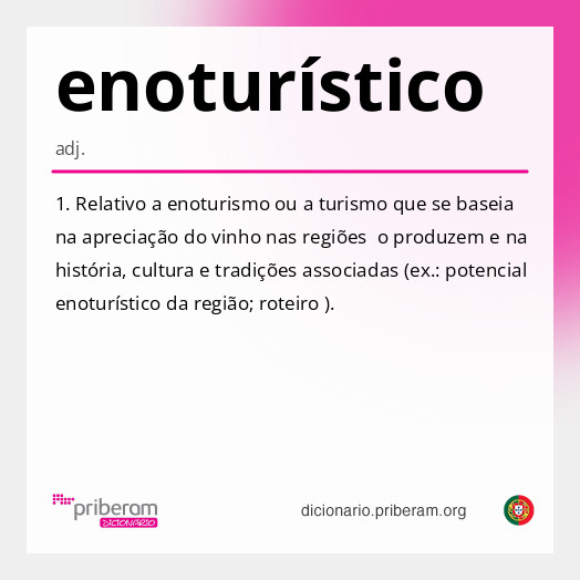 Significado de enoturístico