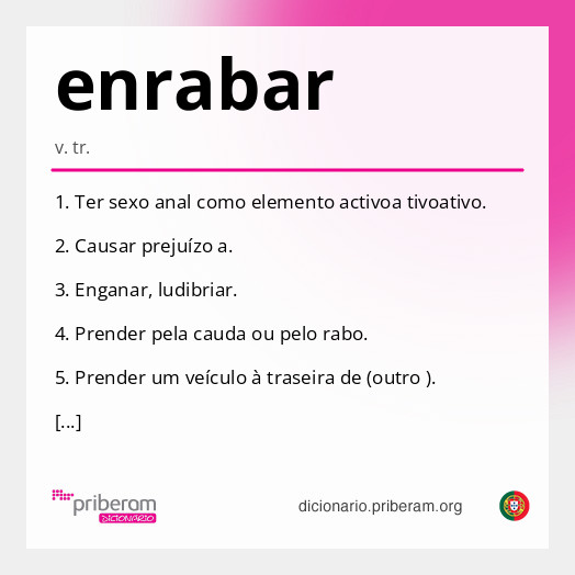 Significado de enrabar