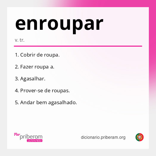 Significado de enroupar