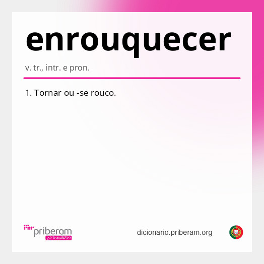 Significado de enrouquecer