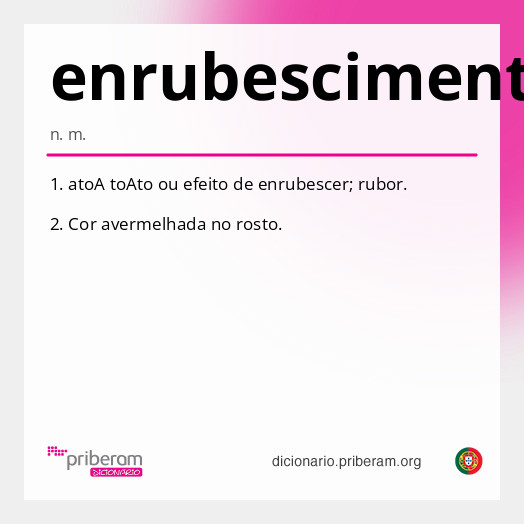 Significado de enrubescimento
