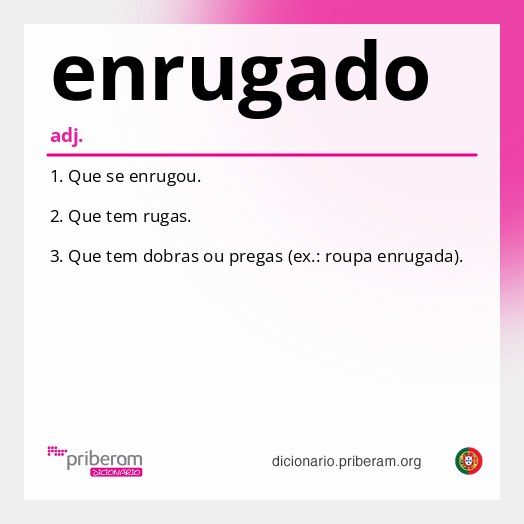 Significado de enrugado