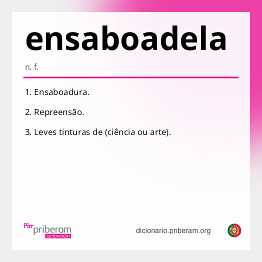 Significado de ensaboadela