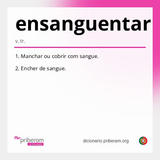 Significado de ensanguentar
