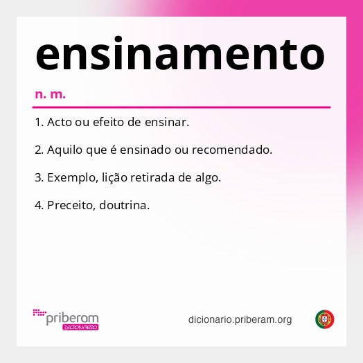 Significado de ensinamento