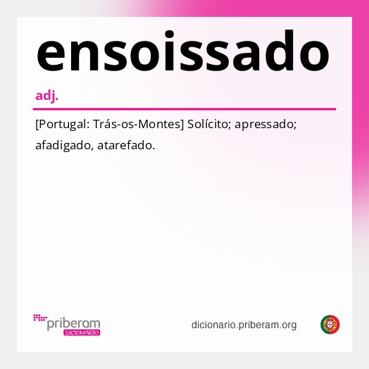 Significado de ensoissado