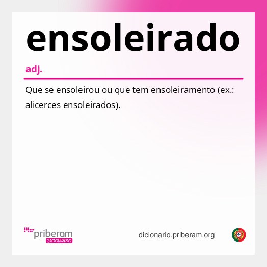 Significado de ensoleirado