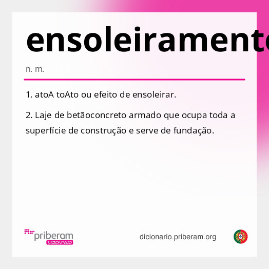 Significado de ensoleiramento
