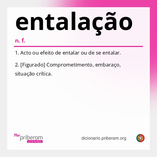 Significado de entalação