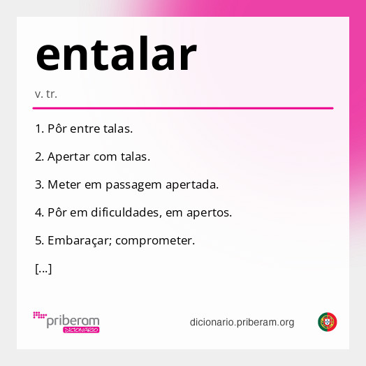 Significado de entalar