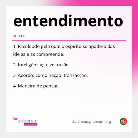 Significado de entendimento