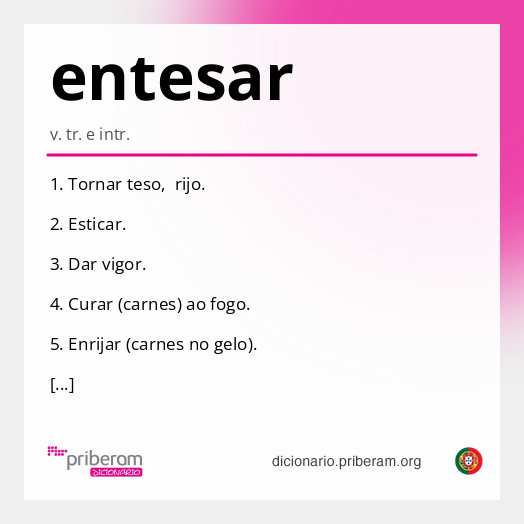 Significado de entesar