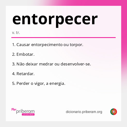 Significado de entorpecer