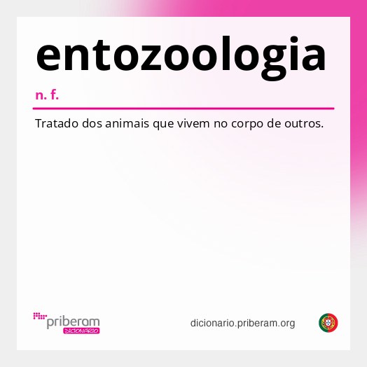 Significado de entozoologia