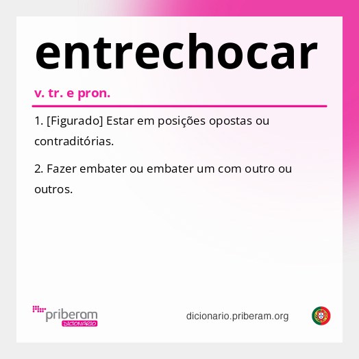 Significado de entrechocar