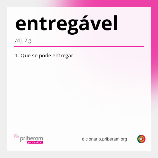 Significado de entregável
