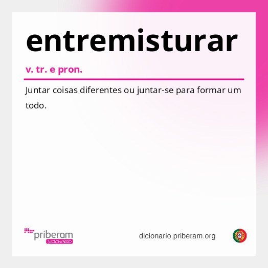 Significado de entremisturar