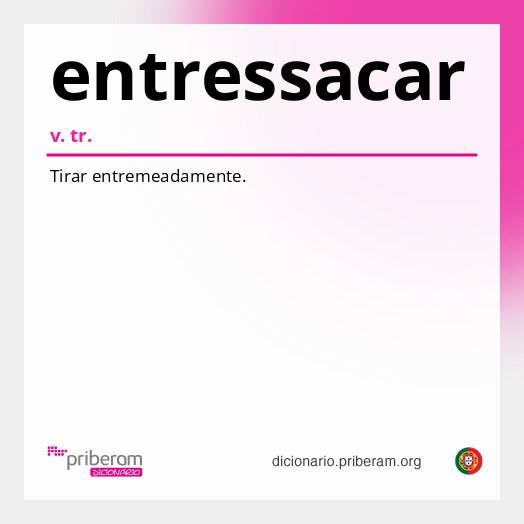 Significado de entressacar