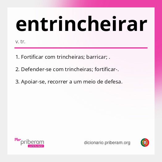 Significado de entrincheirar