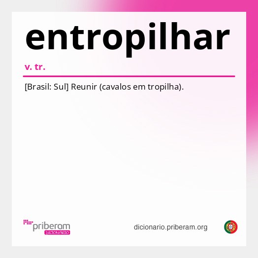 Significado de entropilhar