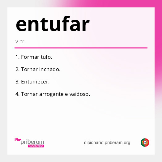 Significado de entufar