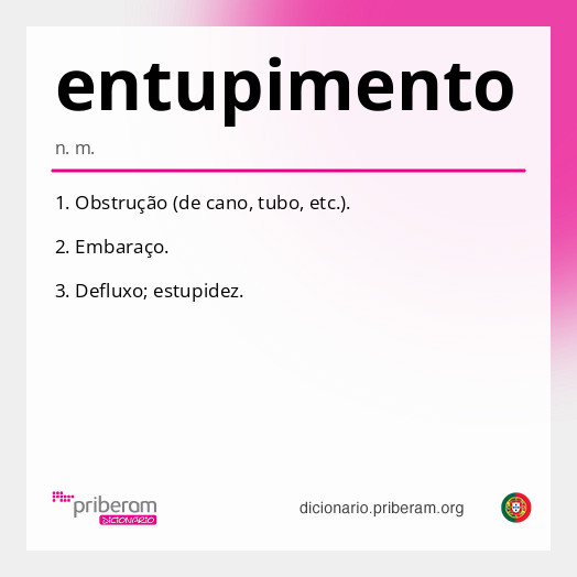 Significado de entupimento