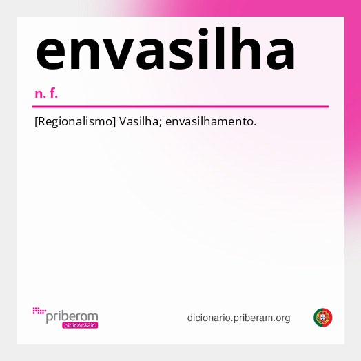 Significado de envasilha