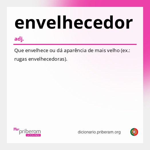 Significado de envelhecedor