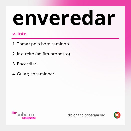 Significado de enveredar